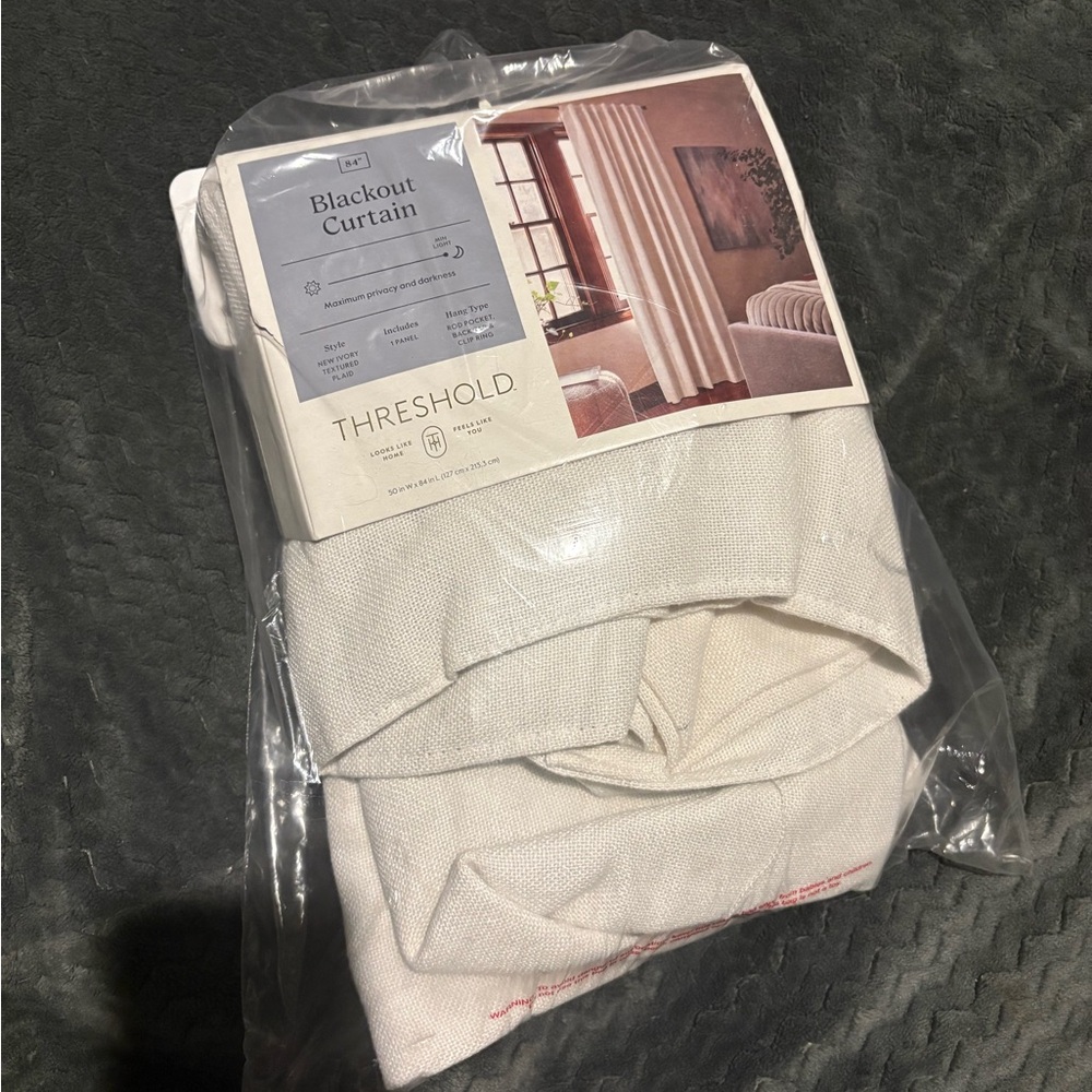 Threshold 1 Blackout Curtain Panel Ivory
